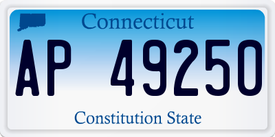 CT license plate AP49250