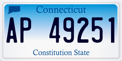 CT license plate AP49251