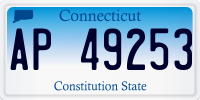 CT license plate AP49253
