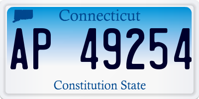 CT license plate AP49254
