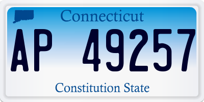 CT license plate AP49257