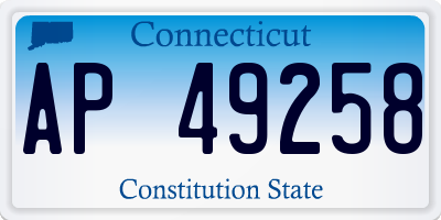 CT license plate AP49258