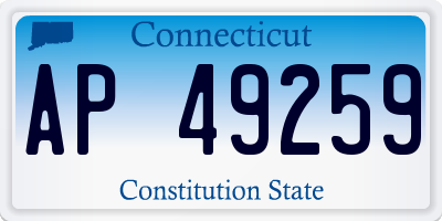 CT license plate AP49259