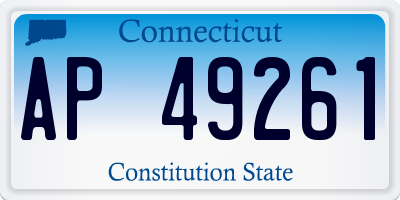 CT license plate AP49261