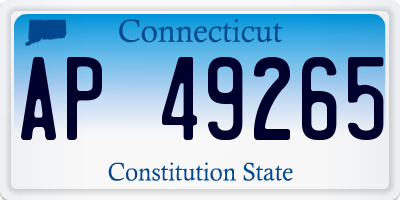 CT license plate AP49265