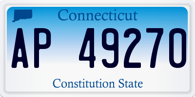 CT license plate AP49270