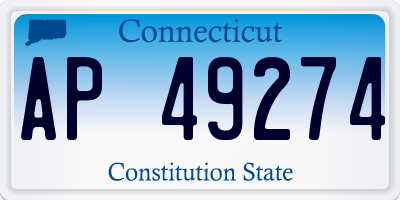 CT license plate AP49274