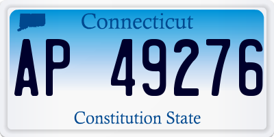 CT license plate AP49276