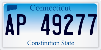 CT license plate AP49277
