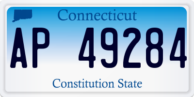 CT license plate AP49284