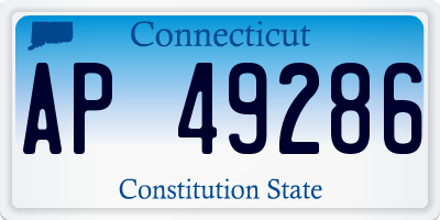 CT license plate AP49286