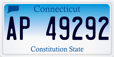 CT license plate AP49292