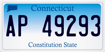 CT license plate AP49293