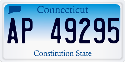 CT license plate AP49295
