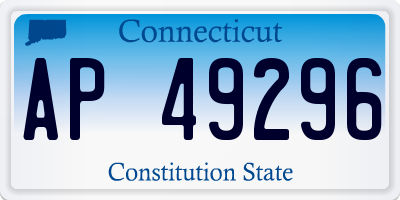 CT license plate AP49296