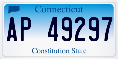 CT license plate AP49297
