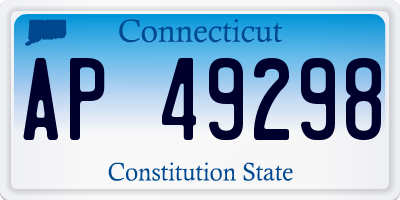 CT license plate AP49298