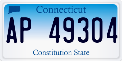 CT license plate AP49304