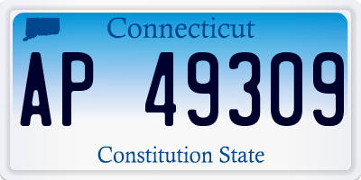 CT license plate AP49309