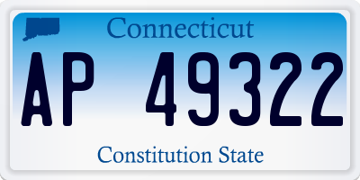 CT license plate AP49322