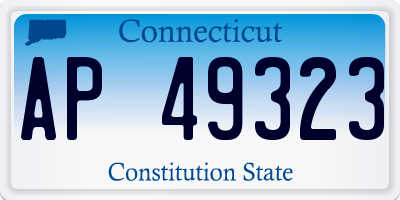 CT license plate AP49323