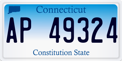 CT license plate AP49324