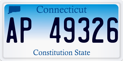CT license plate AP49326
