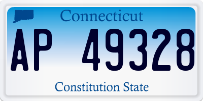 CT license plate AP49328
