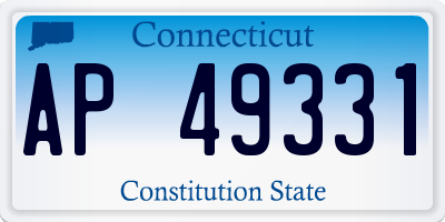 CT license plate AP49331