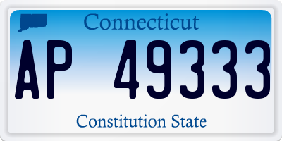 CT license plate AP49333