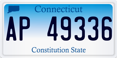 CT license plate AP49336