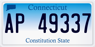 CT license plate AP49337