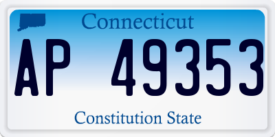 CT license plate AP49353