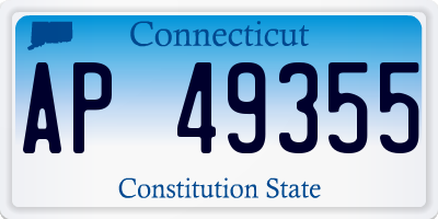 CT license plate AP49355