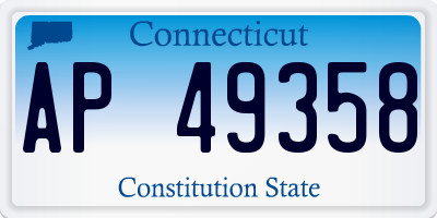 CT license plate AP49358
