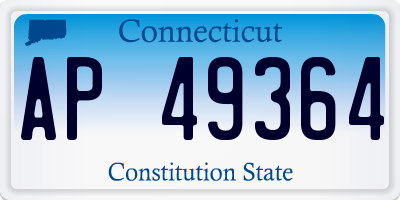 CT license plate AP49364