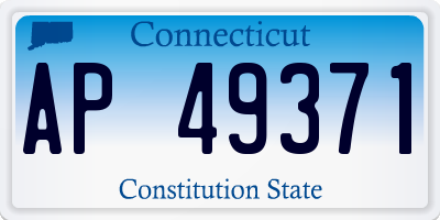 CT license plate AP49371