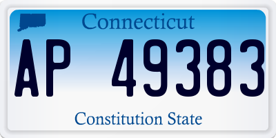 CT license plate AP49383