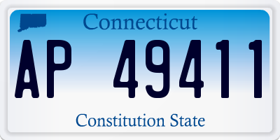 CT license plate AP49411