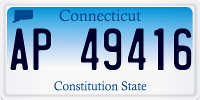 CT license plate AP49416