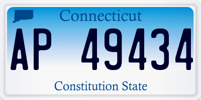 CT license plate AP49434