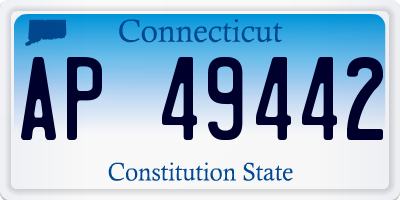CT license plate AP49442