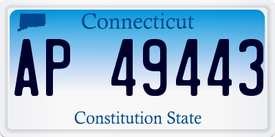 CT license plate AP49443