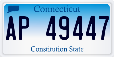 CT license plate AP49447