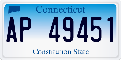 CT license plate AP49451