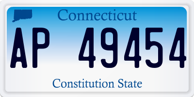 CT license plate AP49454