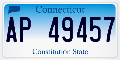 CT license plate AP49457