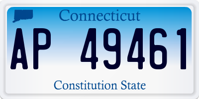 CT license plate AP49461
