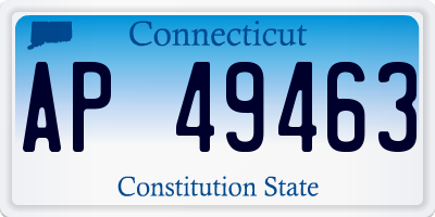 CT license plate AP49463