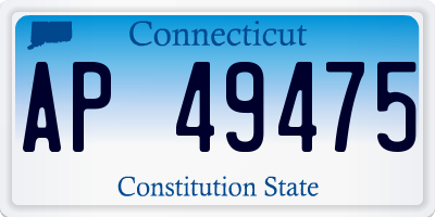 CT license plate AP49475